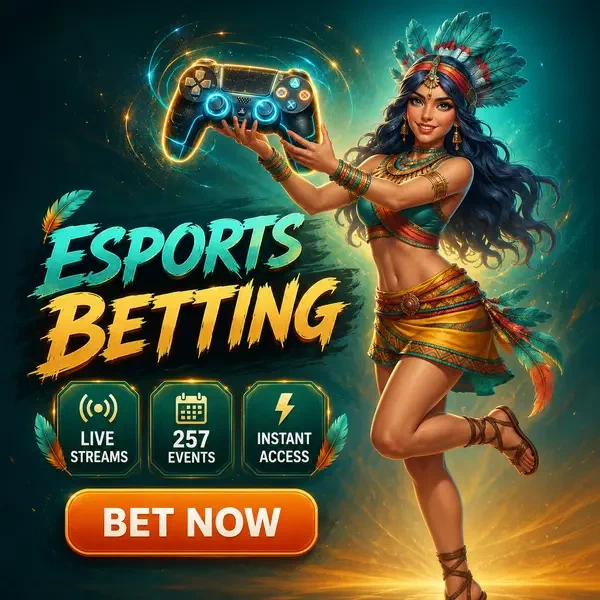 Ballerina elegante presenta controller scommesse esports all'arena Rolldorado Sports Betting
